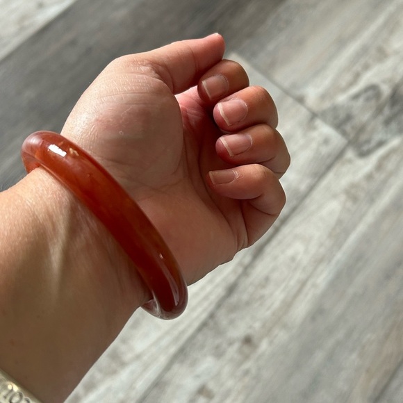 Green JADE GEMSTONE Bangle Bracelet 66mm, carnelian available 😊 - Picture 9 of 12